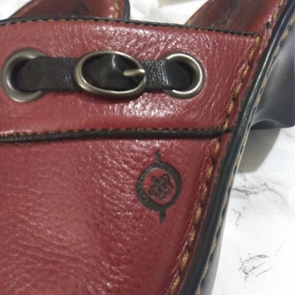 Born red leather clogs / mules - Picture 9 of 9